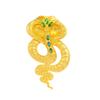 Брошь Змея Зодиака Кобра Легкая Роскошь Змея Значок на Лацкан Мода Стразы Броши Змеи Женские