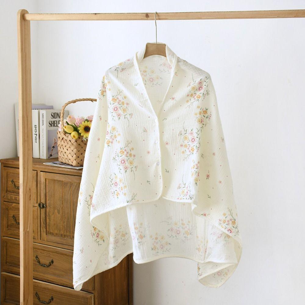 Floral Printed Cotton Mother Cape Blanket Outdoor Nursing Towel Breastfeeding Accessories