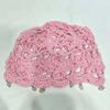 Handmade Crochet Flower Knitted Hat Bohemian Style Woven Cap Cute Hollowed Out Beanie Cap  Women