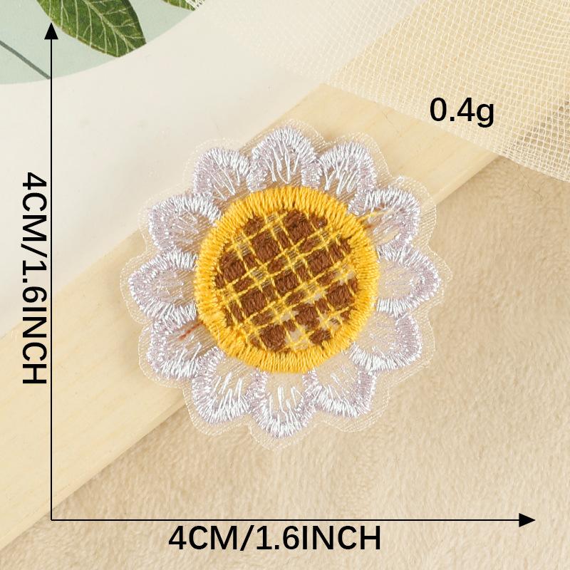 Computer Embroidery Label Lace Sunflower Cloth Label Clothing Accessories Hand Account Diy Accessories Badge Accessories Embroidery Cloth Sticker