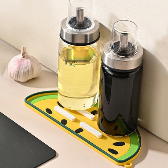 Держатель для крышки кастрюли в форме арбуза Помощник для кухонной столешницы Термостойкая силиконовая подставка-подставка Изоляционная крышка для слива кастрюли Нескользящая подкладка для разделочной доски