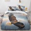 Eagle Duvet Cover Set For Boys Men Queen King Twin Size Lightweight Down Room Decor 2 Pillowcases 1 Comforter Cover No Comforter