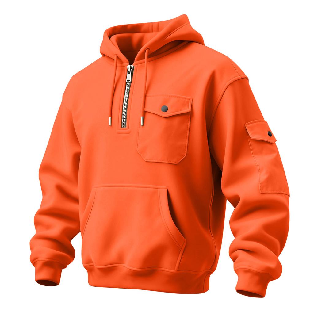 Men's Solid Color Sweatshirt Hoodie Men's Sports Large Size Casual Sweatshirt