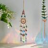Crystal Pendant Suncatcher Window Prisms Rainbow Maker Vintage Wind Chimes Sun Moon Hanging Ornament Home Garden Decoration