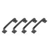 Retro Drawer Knobs Furniture Drawer Knob Black Zinc Alloy 1 Set 4 Pcs For Kitchen And Cabinet Doors