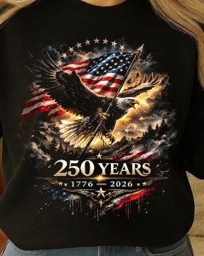 Патриотический орел и флаг 250 лет 17762026 4 июля Футболка для унисекс Женщин Пара Футболка