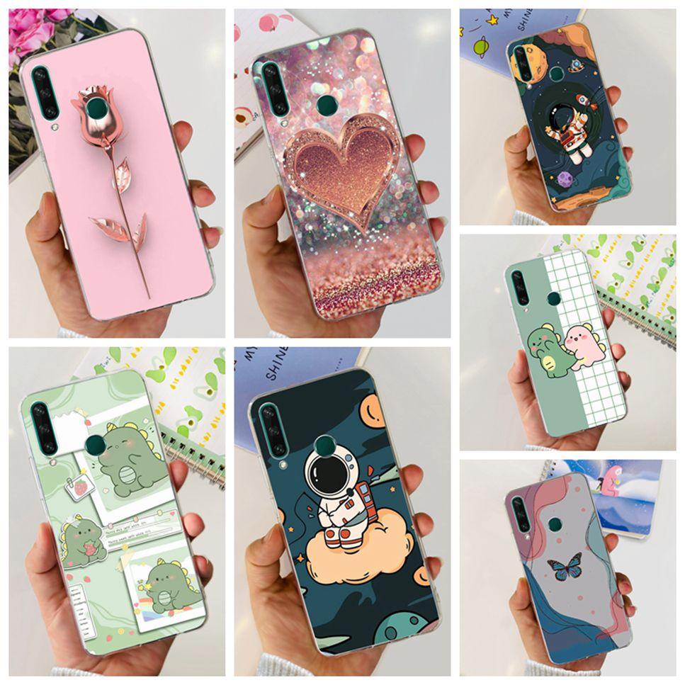 New Case For Huawei Y6p MED-LX9 Luxury Flower Love TPU Soft Silicone Back Cover For Huawei Y6p Y6P 2020 Bumper Phone Case Funda