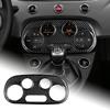 AIRSPEED Carbon Fiber Interior Garnish for Abarth and Fiat This Stylish Central Control Air Conditioning Button Protection Panel Cover Sticker Adds a