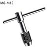 Adjustable T Type Tap Wrench Hand Thread Tap Holder  For M3-M6 M5-M8 M6-M12 Mechanical Workshop Tools Hand Tool