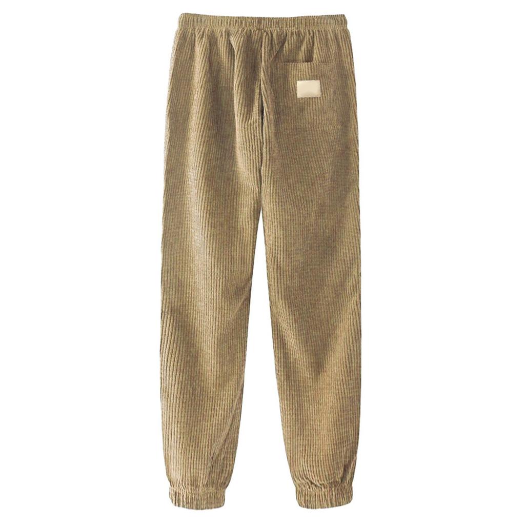 Мужские осенние маленькие клетчатые повседневные спортивные брюки Мужские однотонные повседневные брюки с завязками