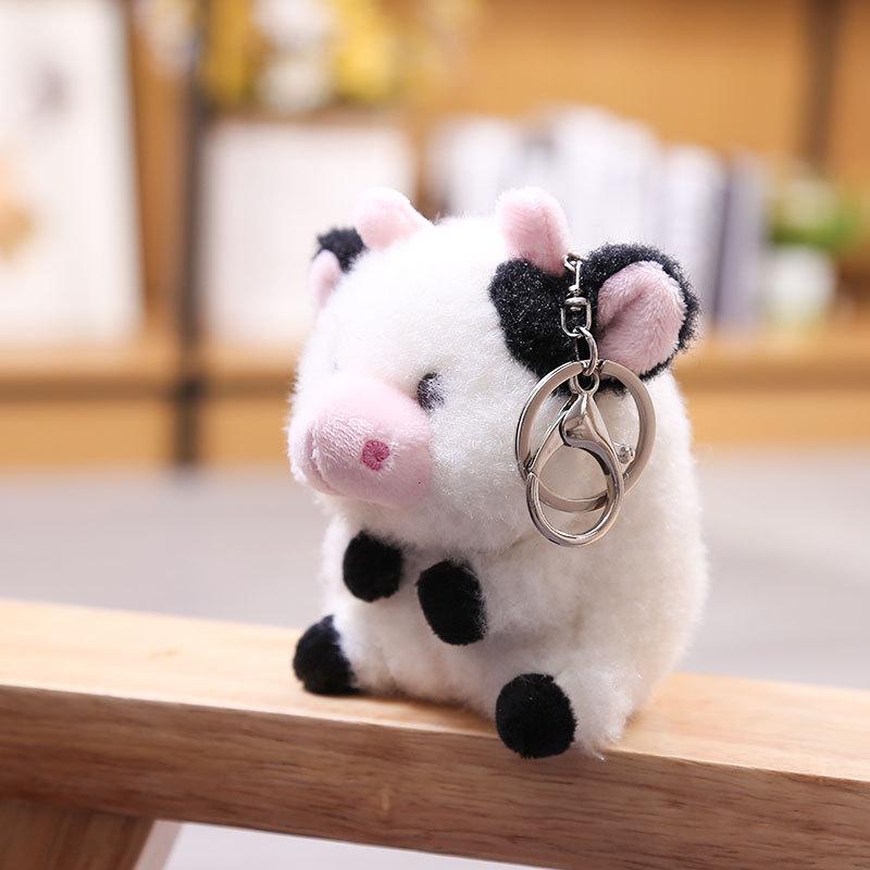 12CM Cow Stuffed Plush Doll Stuffed Animals Toys For Kids Baby Children Gifts Plush Pendant Keychain Boys Children Birthday Gift