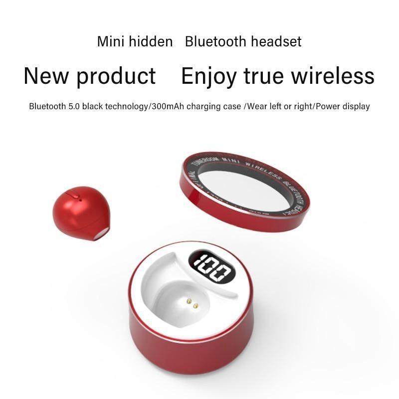 Мини-наушники Bluetooth-совместимые невидимые беспроводные маленькие наушники Скрытые наушники Микро-гарнитура с микрофоном для маленьких ушей