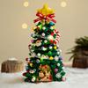 DIY Pipe Cleaners Christmas Tree Kit with String Light Twistable Plush Stick Xmas Tree Winter Bendable Fuzzy Stem Craft Kit for Holiday Home
