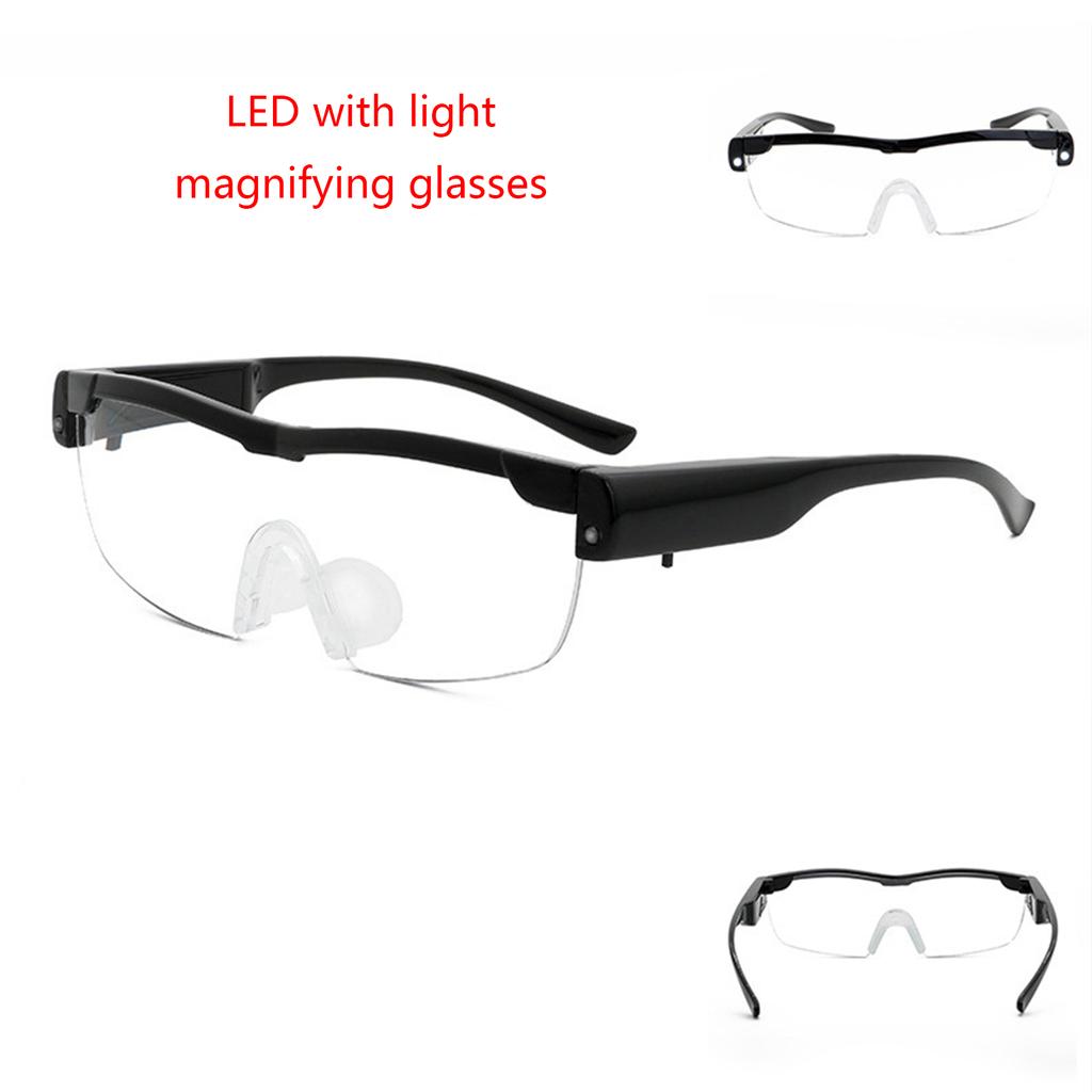 Fashion Design Reading Glasses with Light Magnifying Glasses with Light Led Magnifier Eyeglasses Nighttime Reader Frame