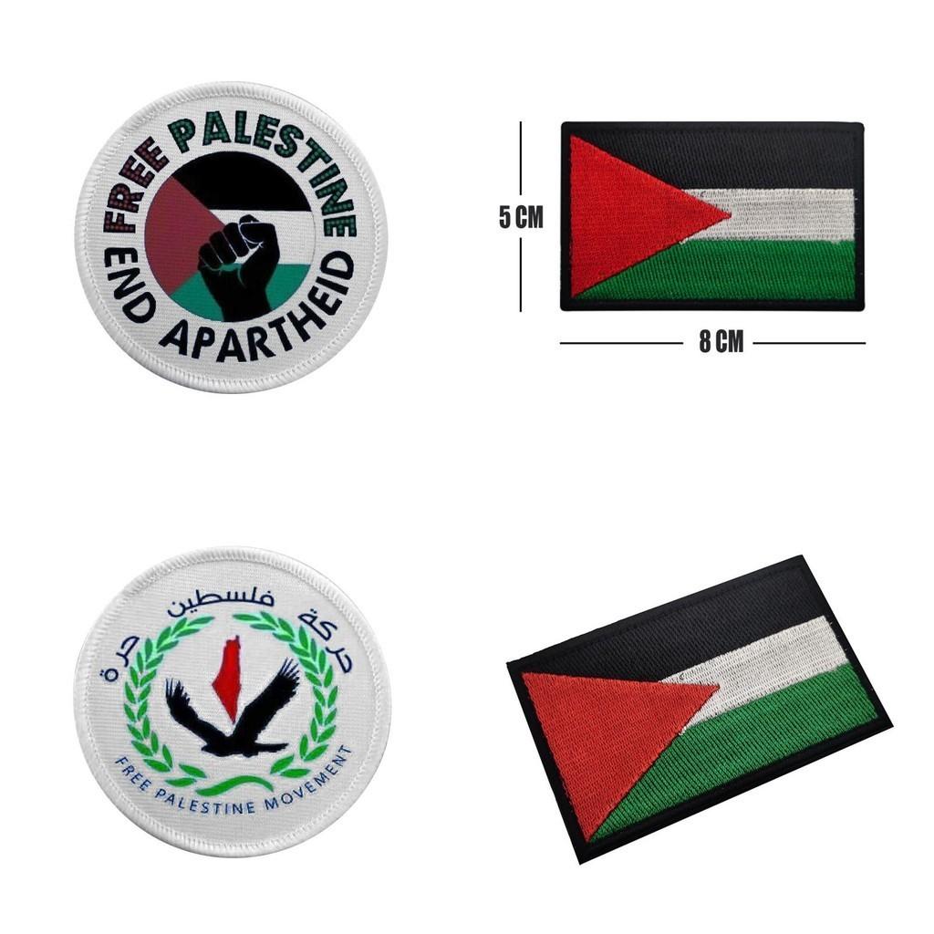 Ближний Восток Трансграничный Палестинский Значок Нарукавная Нашивка Аксессуары Флаг Боксер Вышитая Нашивка на Рюкзак на Липучке В Наличии