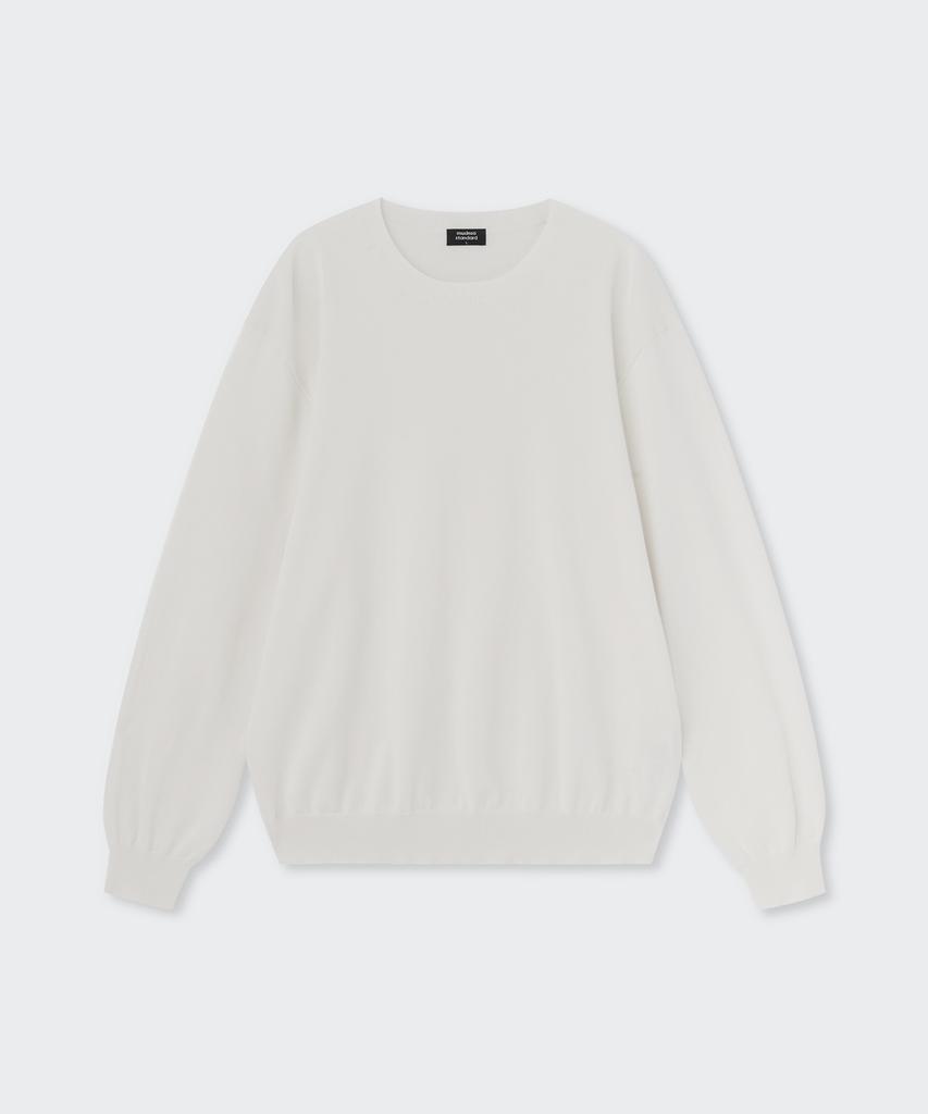 MUSINSA STANDARD Washable Supima Cotton Crew Neck Knit [Ivory]