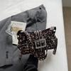 Fashion Rivet Punk Style Women's Pu Shoulder Bags Retro Leopard Ladies Underarm Bag High-End Belt Design Cool Girls Handbags