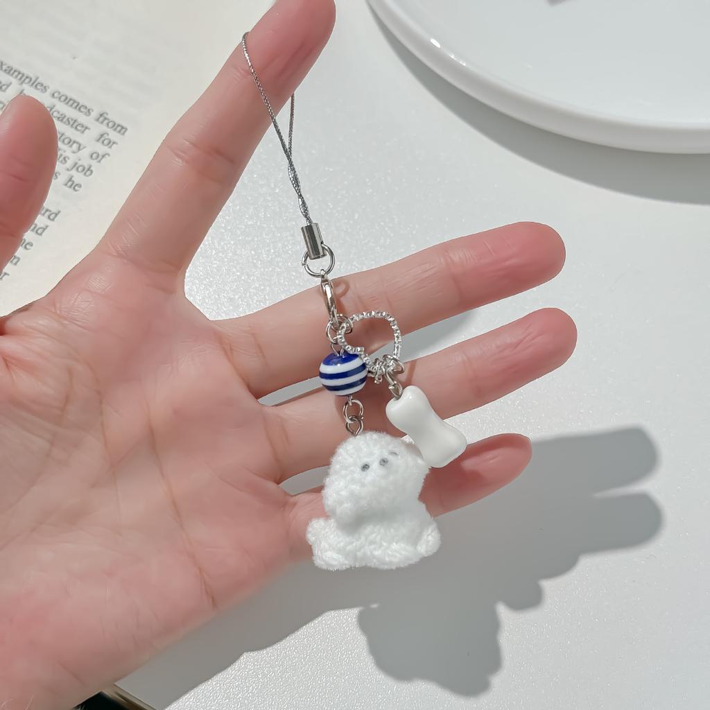 Брелок для ключей Furry Kitten Handmade Y2k Women Fashion Acrylic Animal Plush Bulb Keychain Bag Cushion Gift Keychain Accessories