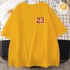 Sports Tops Number 23 Cotton T-shirts Print Y2K Men T Shirt Basketball Tee Unisex Casual Oversized Streetwear Men Clothing