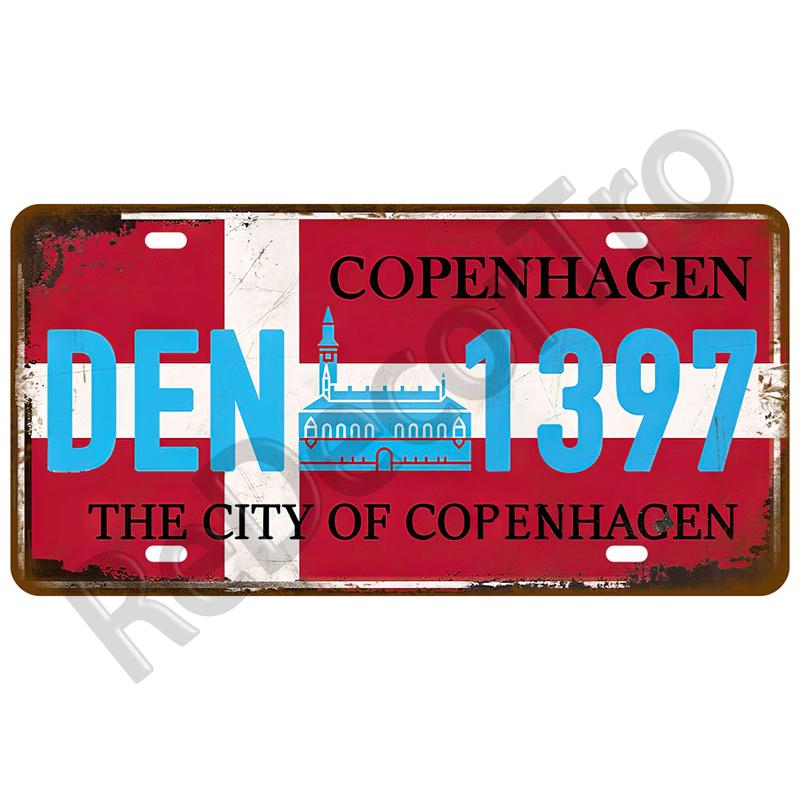 Retro Landmark Country Metal Sign Tinplates Plate Plaque Metal Vintage Tin Sign Home Decor For Man Cave Bar Pub Club Decoration