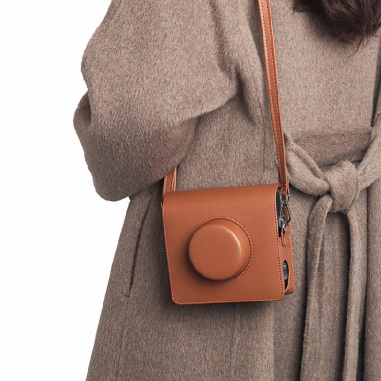 Мягкий кожаный чехол для камеры Wide Instants из ПУ кожи, силиконовые защитные накладки, сумка со съемными ремешками