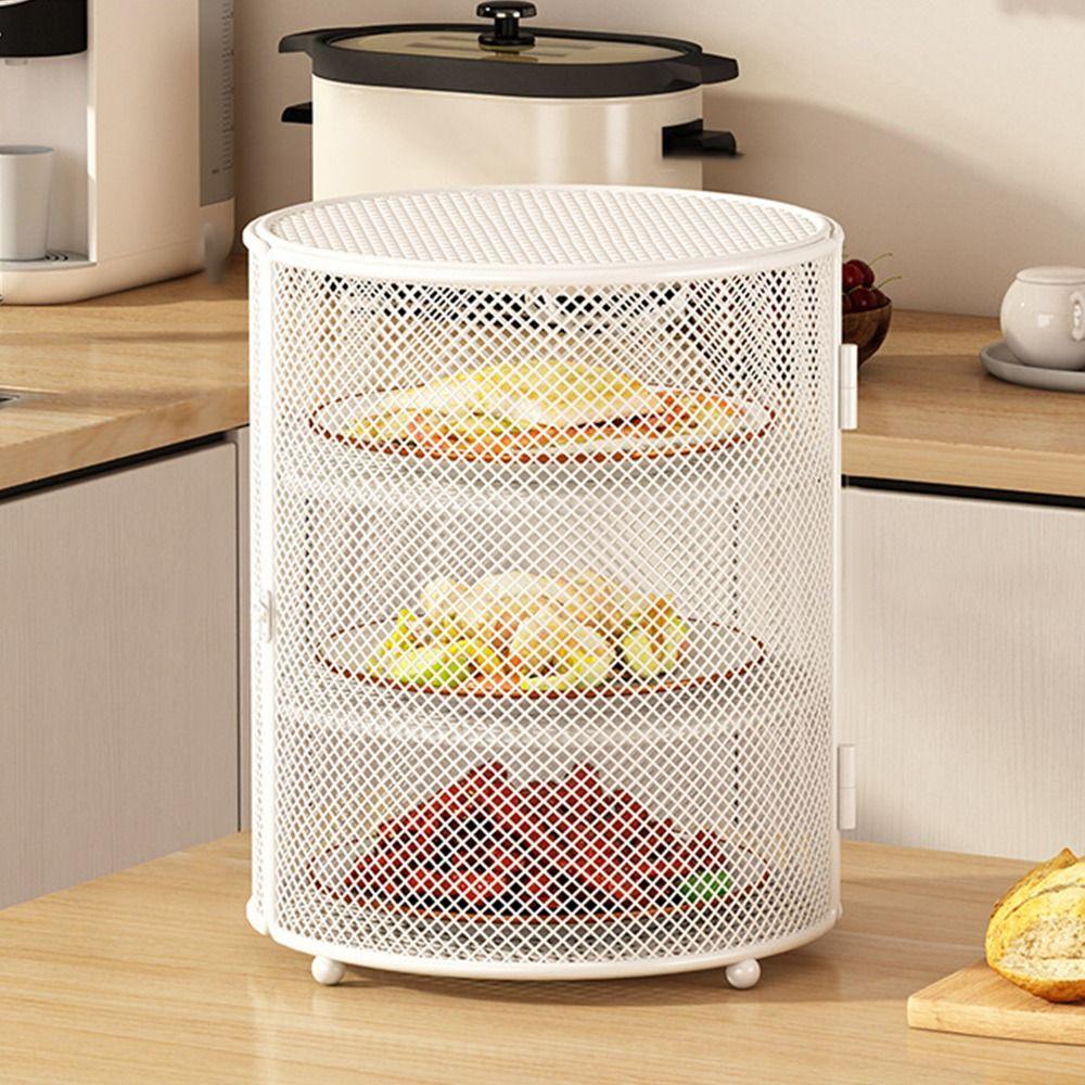 Штабелируемая кухонная полка для хранения Дышащие овощные шкафы Настольная овощная крышка Дом