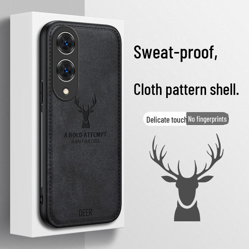 Elk Mobile Phone Case - Protective Cover with Simple Cloth Pattern for Vivo Y17S, Y78T, Y77E, and Y35+ - Men's Style