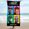 1pc G-Gorillaz Band Beach Towel Microfiber Quick Dry Sand Free 2D Murdoc Noodle Russel Print Gym Sports Towel For Swimming Pool