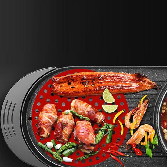 Силиконовые вкладыши для фритюрниц Многоразовые антипригарные вкладыши для кастрюль Аксессуары для корзин из пищевого силикона Замена пергаментной бумаги