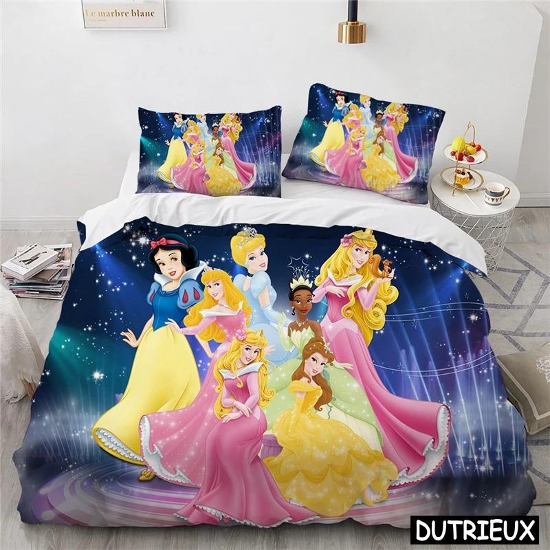 Ariel Little Mermaid 3d Bedding Set Beautiful Princess Quilt Cover And Pillowcase Duvet Cover Set For Home Bedroom Decor