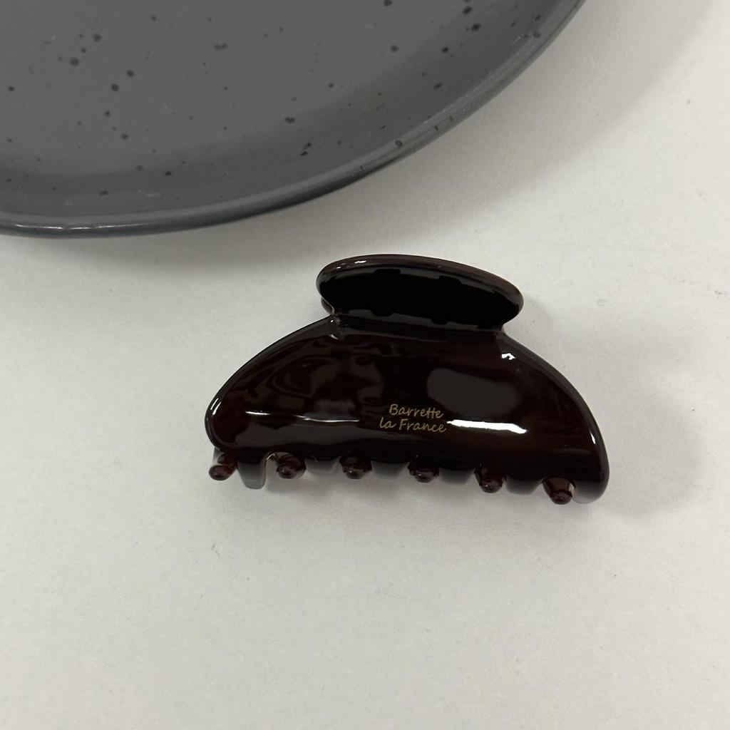 Корейская заколка для волос среднего размера из ацетата конфетного цвета с золотой этикеткой