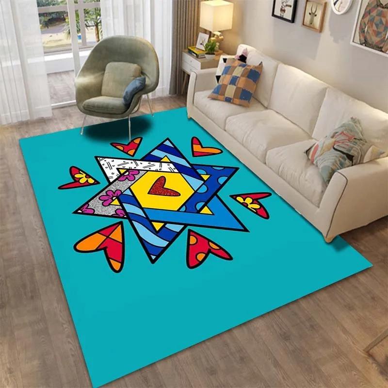Six Pointed Star David Star Pattern Carpet for Bedroom Rug Bedroom Home Decor Living Room Rug Mat Gift Rug Home Rugs for Bedro