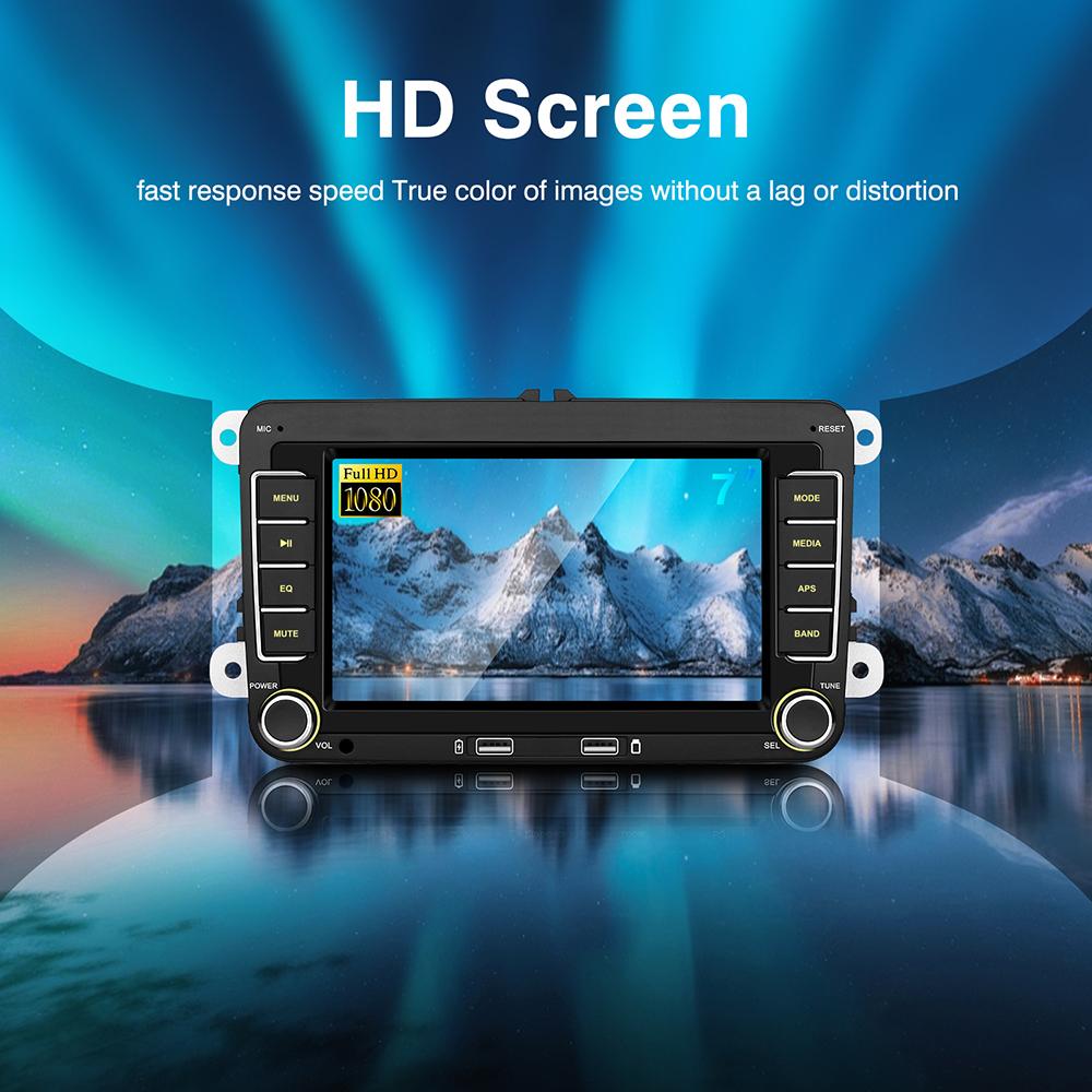 7" 2 Din HD Car Media Video RDS Airplay Car Radio Wireless CarPlay Android Auto Stereo Audio для VW/Seat/Skoda/Passat/Golf/Polo