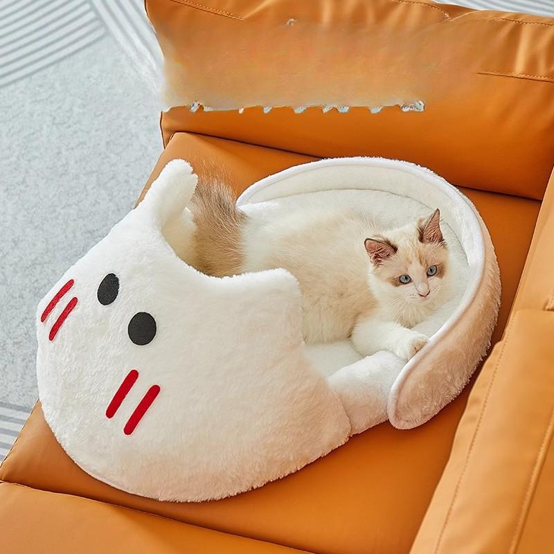 Slippers Cat Kennel Dog Kennel All Seasons Semi-enclosed Hamster Rabbit Kennel Warm In Winter Cat Sleeping Bag Cat Bed
