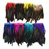 1Meter Rooster Feathers Trim Tassel Fringe On Tape Chicken Pheasant Cock Feather for Clothes Ribbon Sewing DIY Decoration Decor