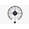 Wall Clock for Home, Office, Living Room, Bedroom, Kids Room & Kitchen | Big Stylish Latest Home Decor | (34 X 40 CM) | Black Color (Battery Included)