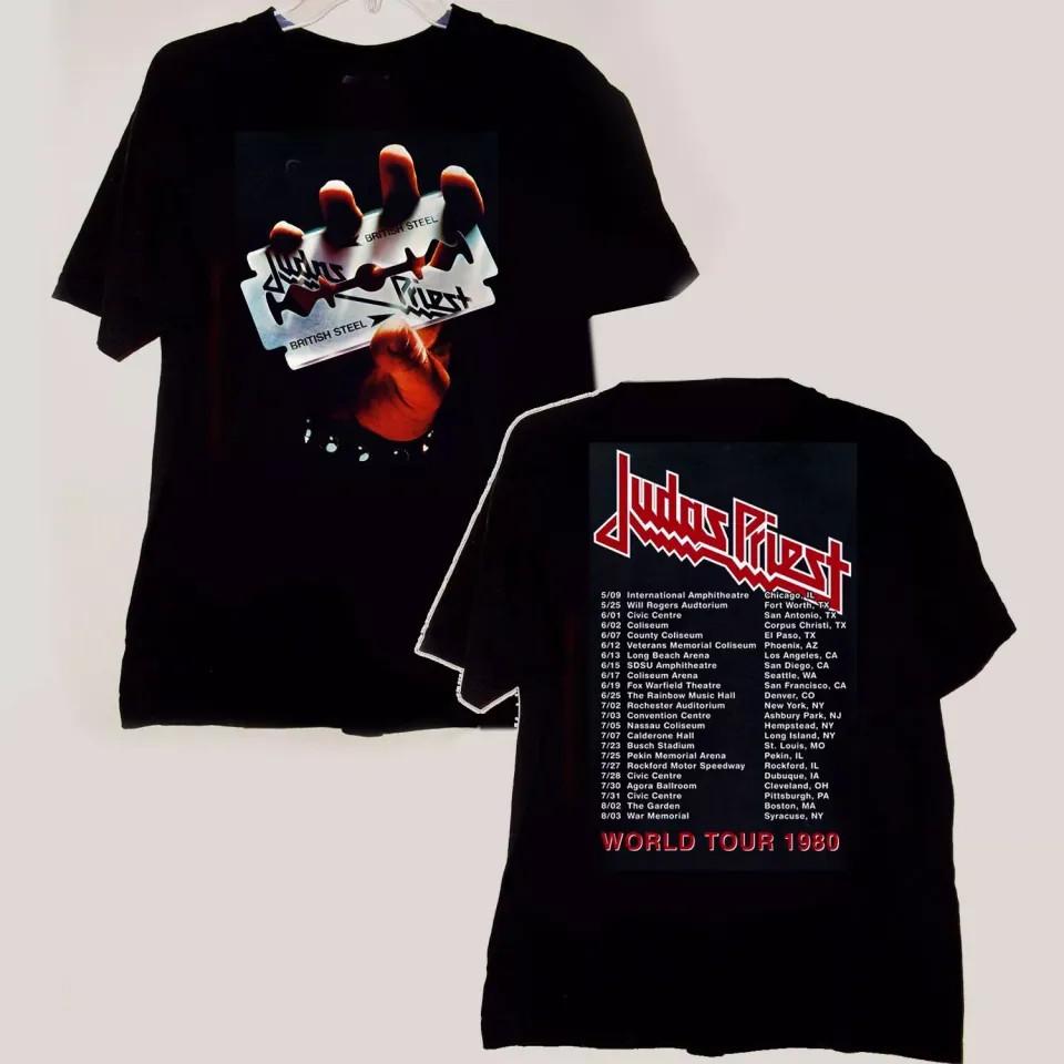 Judas Priest British Steel Юбилейный Мировой Тур 1980 Унисекс Футболка