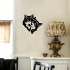 Wolf Mate Black Metal Wall Art - Современные скульптуры для внутреннего и наружного использования | Стильный домашний декор для спальни, гостиной,