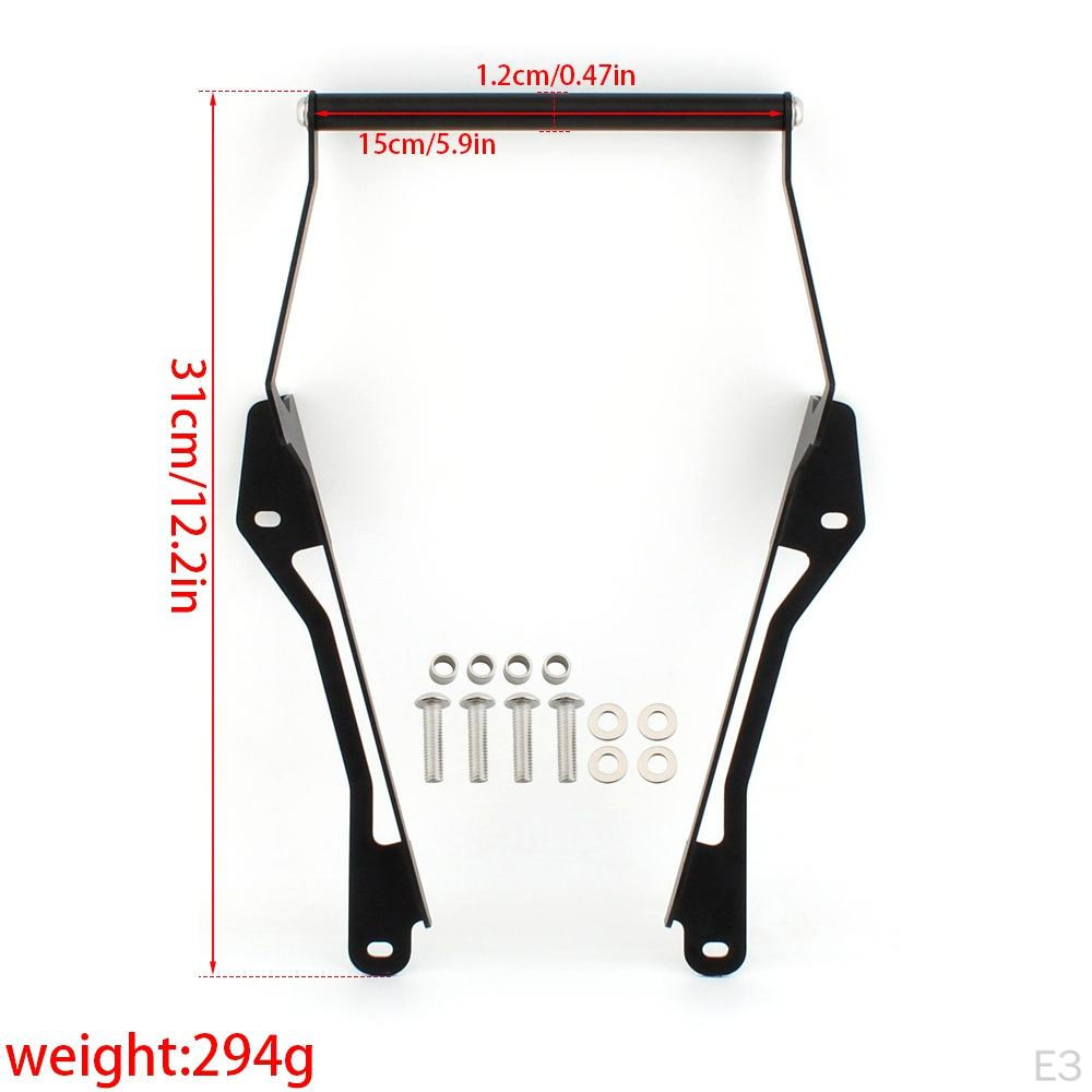 3 Pieces Motorcycle Navigation Bracket Phone Stand Crossbar Assembly Iron Material Easy