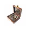 Vintage Maritime Antique Brass Wooden Box Compass Nautical Marine Desk