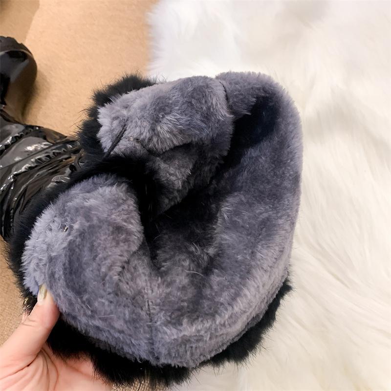Hot Warm Snow Boots Women 2024 Winter Shoes Platform Over Knee High Rain Boot Ladies Casual Warm Fur Plush Long Shoes Waterproof