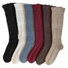 1 Pair Stockings Vintage Knitting Cotton Long Socks Winter Hollow Warm Thigh High Stocking Harajuku Knee Socks Autumn Woman