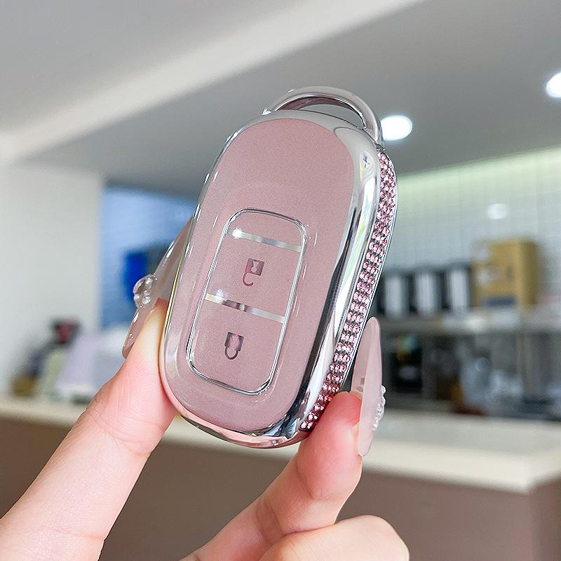Premium Women's Car Key Case for Honda Accord, Civic, CR-V, Fit, Odyssey, Vezel, Lingpai, and XR-V