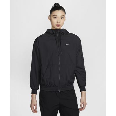 SportsWear Классическая тканая свободная куртка с капюшоном и защитой от ультрафиолета, цвет черный, белый Fv6299 010