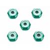 Tamiya Mini 4WD Special Product 2mm Aluminum Lock Nut (5 Green) 95424