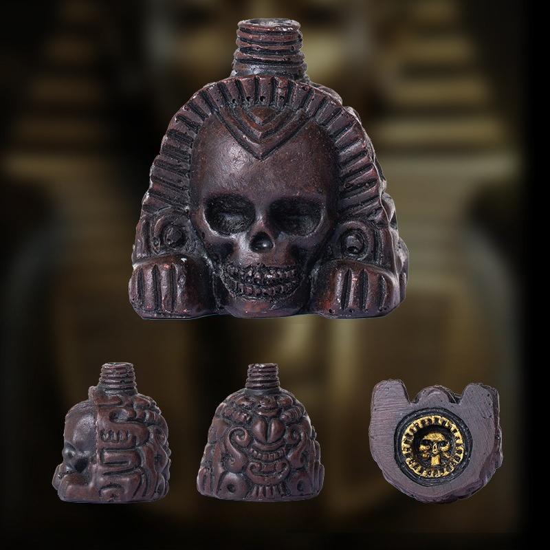 Ацтекский Свисток Смерти Spookys Ацтекский Страшный Свисток Смерти Военный Свисток Призрака Череп Голова Игрушка Вечеринка Шумный Реквизит Смола Хэллоуин Игрушка Подарок