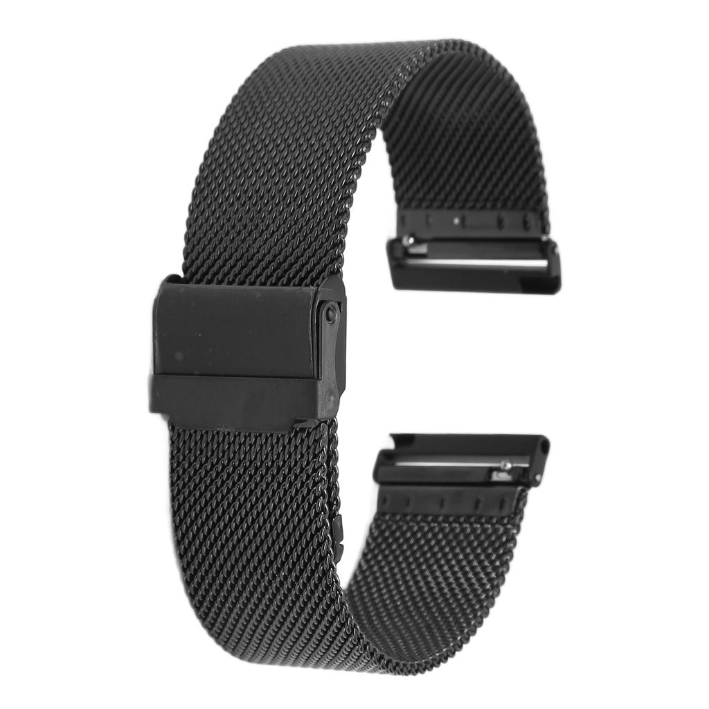 Watch Wristband 24mm Stainless Steel Mesh Adjustable Strap For Suunto Spartan HR 7 D5i Black