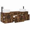 Bathroom Cabinet Set 3 pcs Smoked Oak