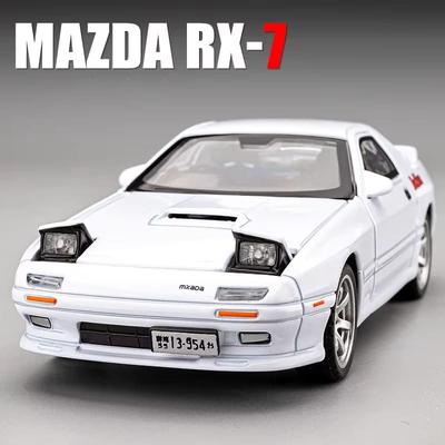 1:32 Масштаб Mazda RX7 AE86 JDM Mazda MX5 Модель автомобиля Сплав Машинка Литая игрушечная модель автомобиля Звук и свет Детская игрушка Подарок Украшения Коллекция