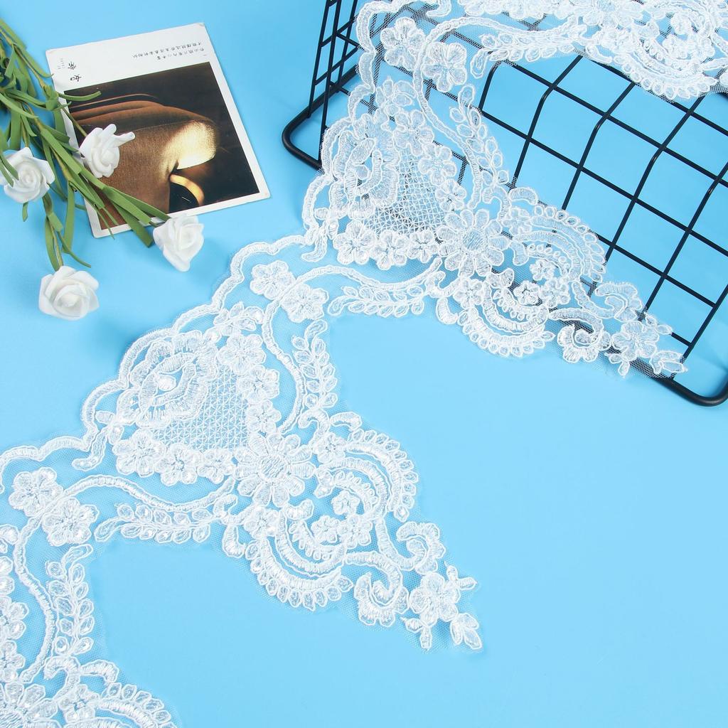Car Bone Lace Sequins Width 21Cm Bridal Accessories Wedding Dress Veil Lolita Clothing Accessories Lace